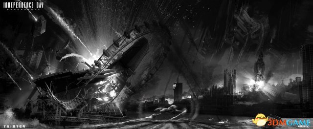 《孤岛危机3》原画师作品欣赏 太空激战科幻味浓