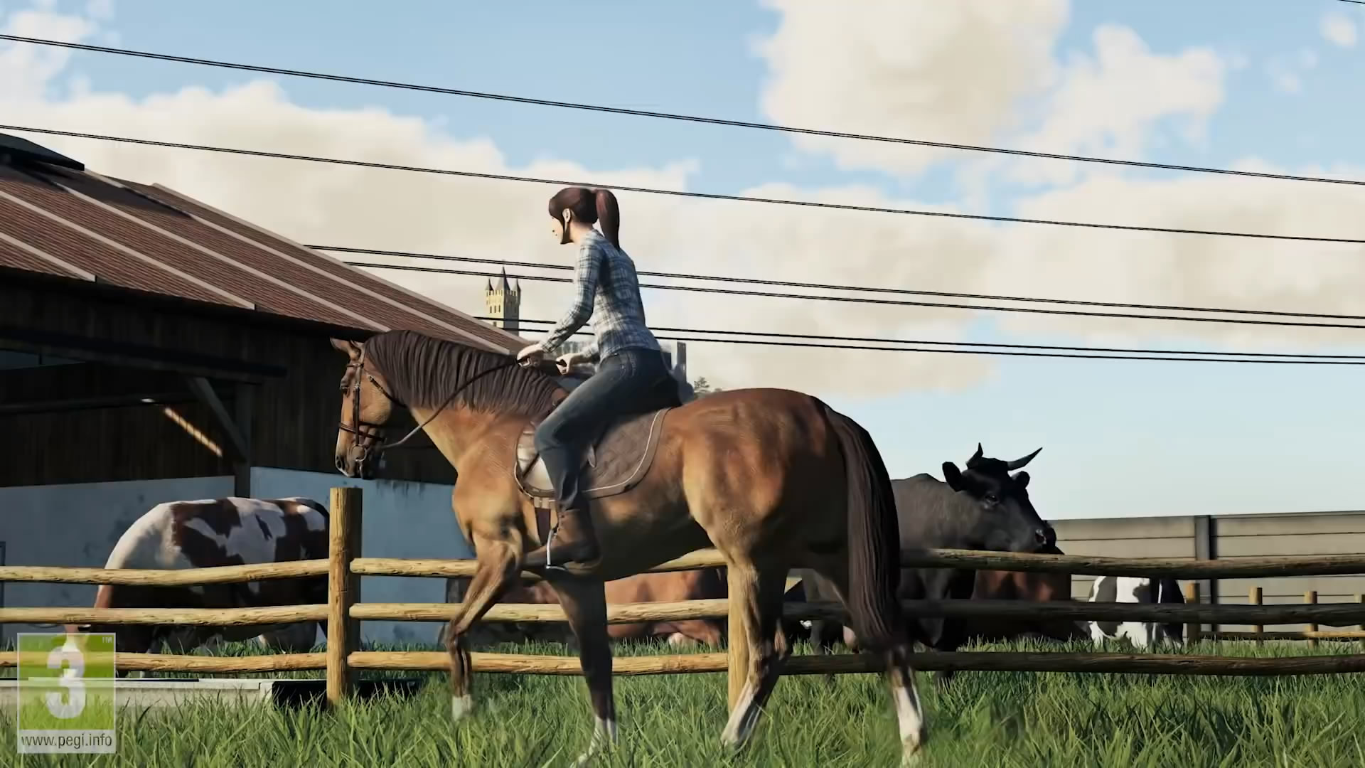 《模拟农场19》全新实机演示 玩家驯养家畜骑马畅游