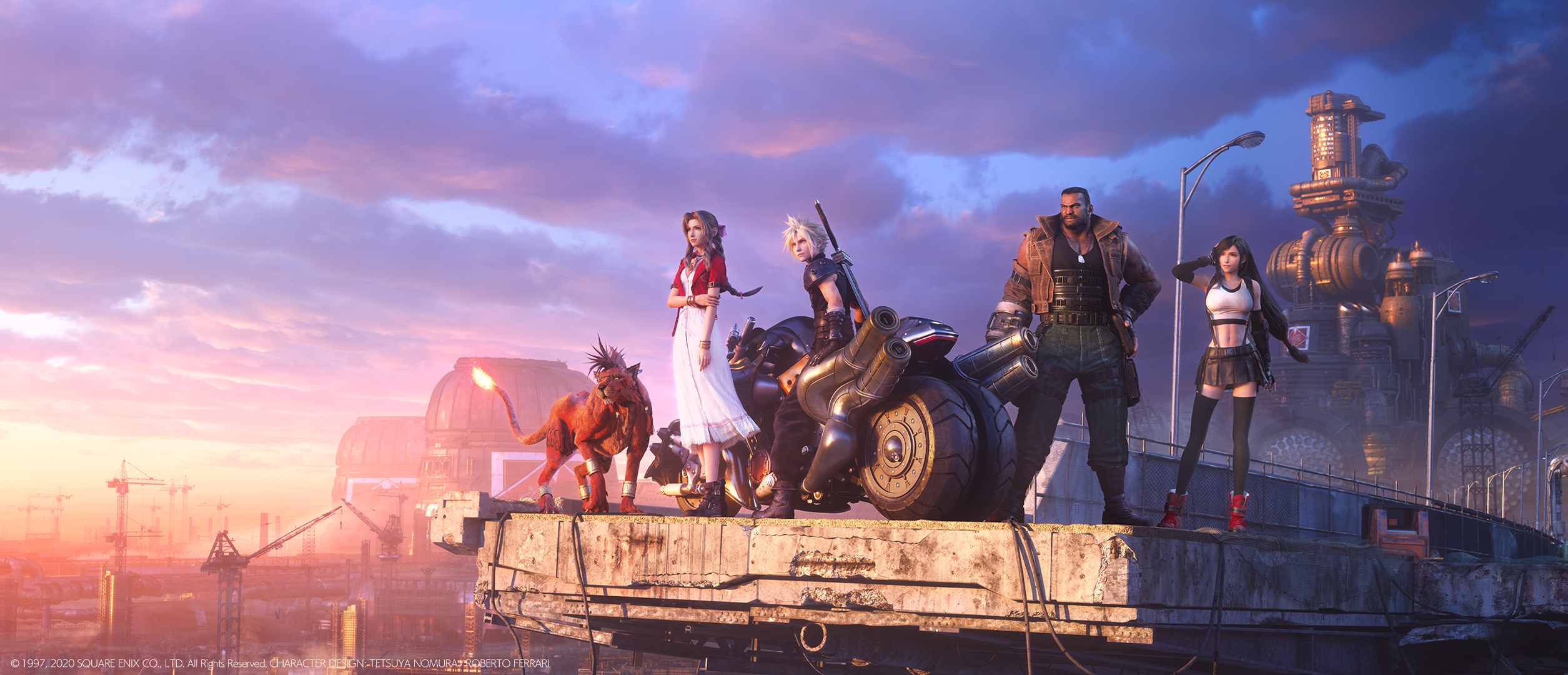 《最终幻想7：重制版》新视效图 赤红十三及主角团亮相
