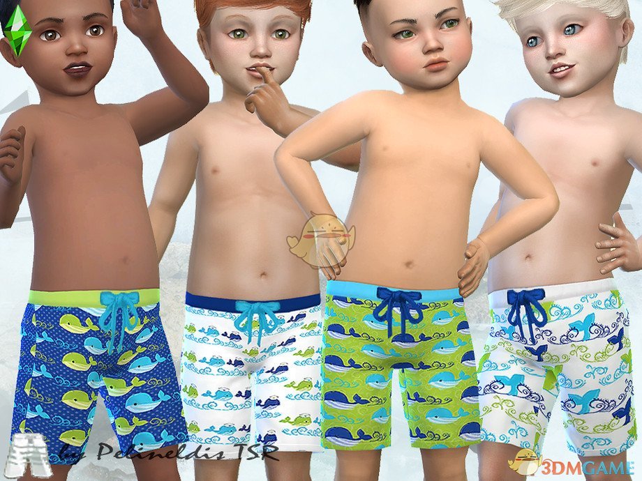 《模拟人生4》小男孩夏季短裤mod