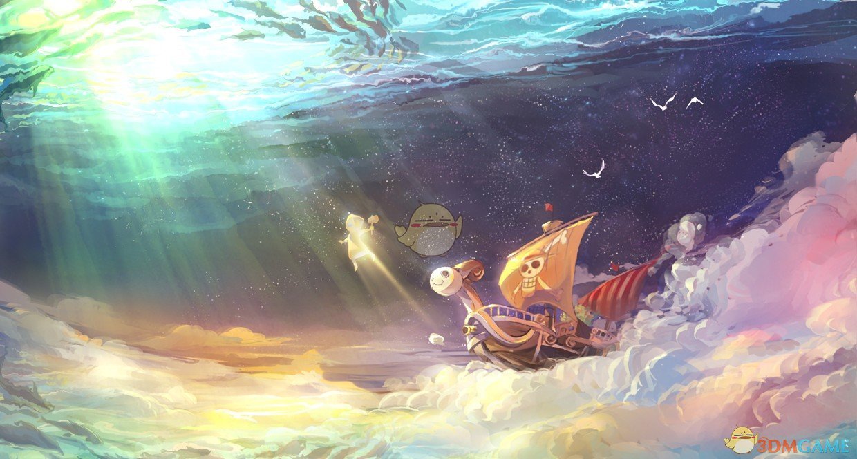 壁纸截图《梅丽号天空与大海之间动态壁纸》是粉丝为《海贼王》梅丽号