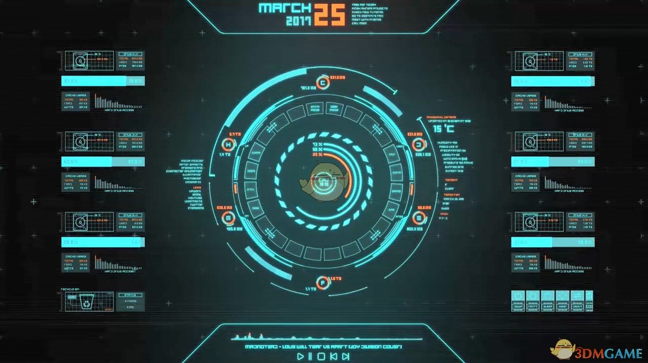 高科技界面动态壁纸》是游戏《作战部队先驱号》的一款科幻风格动态