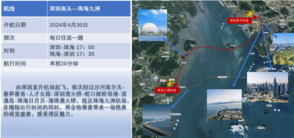 大灣區低空短途運輸航線今日開通：999元20分鐘從深圳飛到珠海