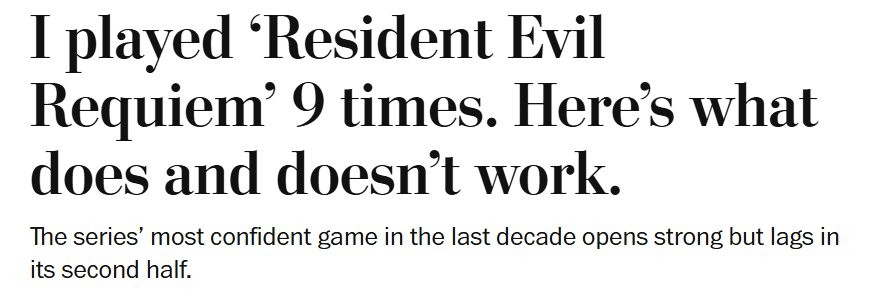 还有高手！危机新闻记者速通《生化危机：安魂曲》仅用2.5小时