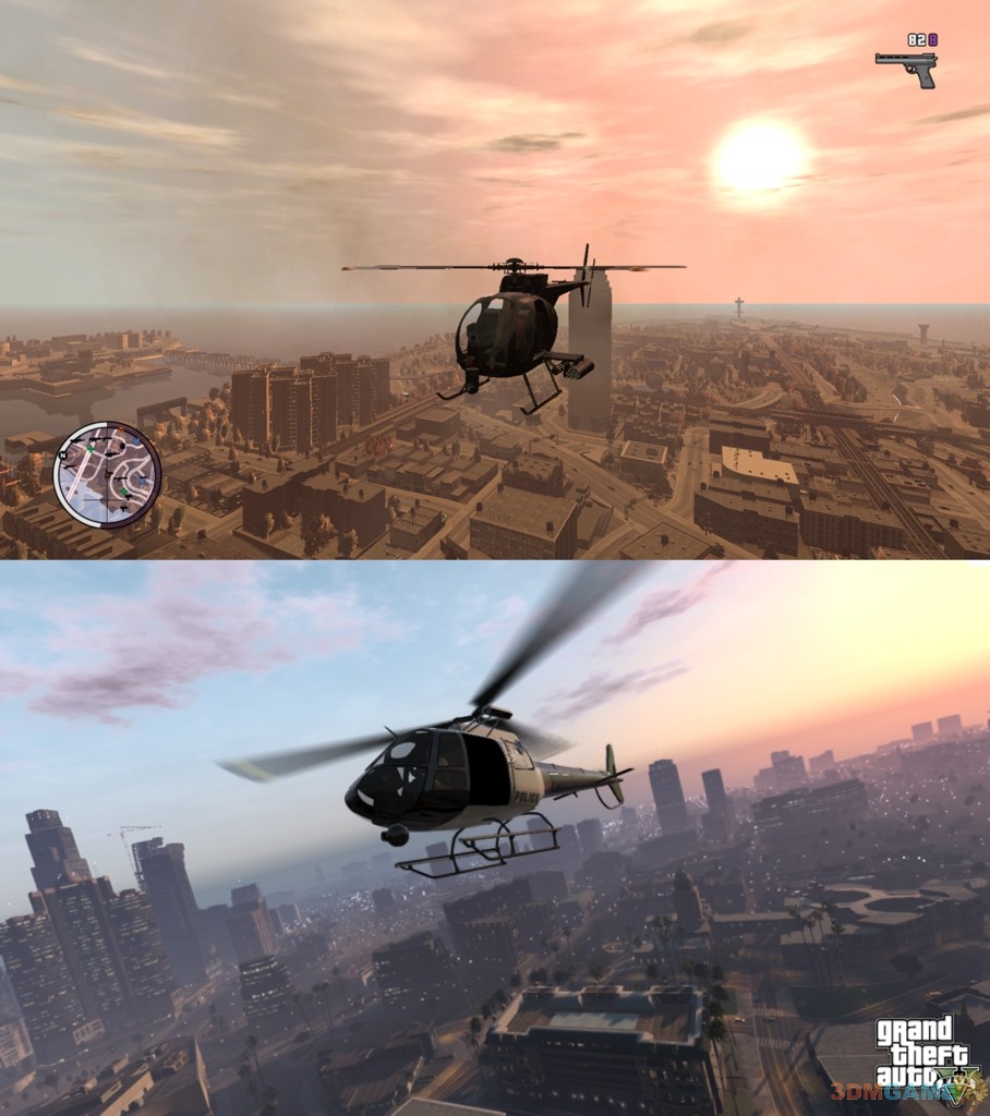 Gta4 与 Gta5 画面初对比后者更加自然 3dm单机 Gta4 与 Gta5 画面初对比后者更加自然 3dm单机