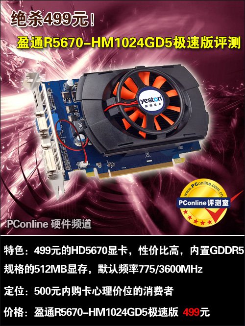 盈通R5670-HM1024GD5极速版