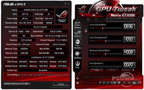 华硕玩家国度MatrixGTX580显卡
