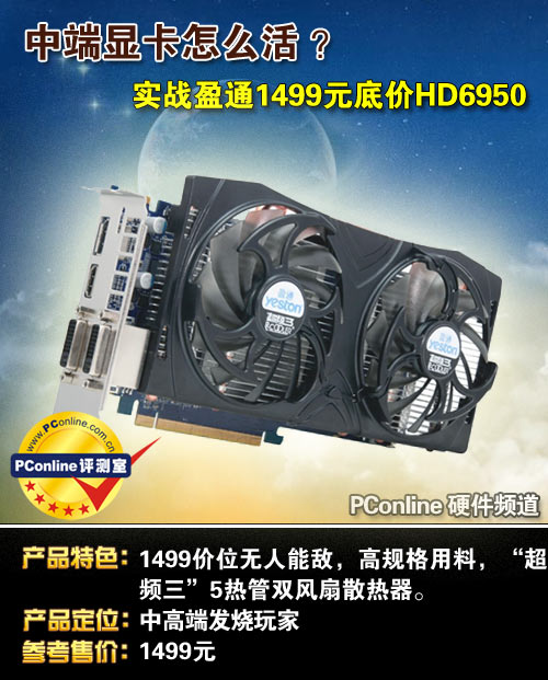 盈通HD6950显卡