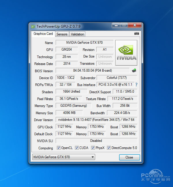 七彩虹iGame GTX970烈焰战神U规格