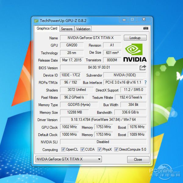 GTX TITAN X详细规格