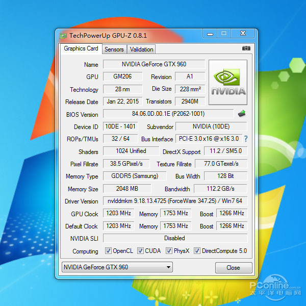 翔升GTX960 终结 2G D5