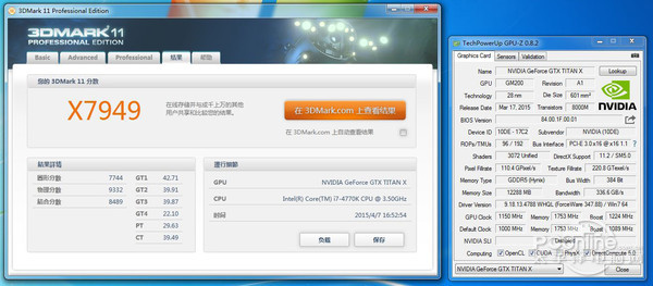 GTX TITAN X跑分截图
