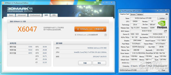 GTX980跑分截图