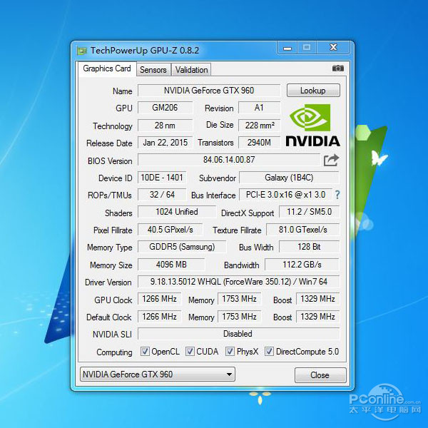 影驰GTX960大将