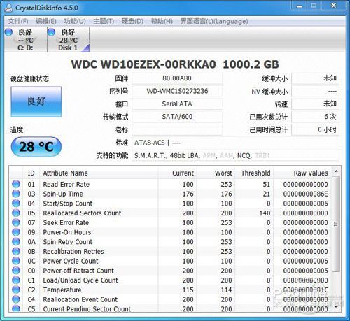 西数单碟1TB蓝盘