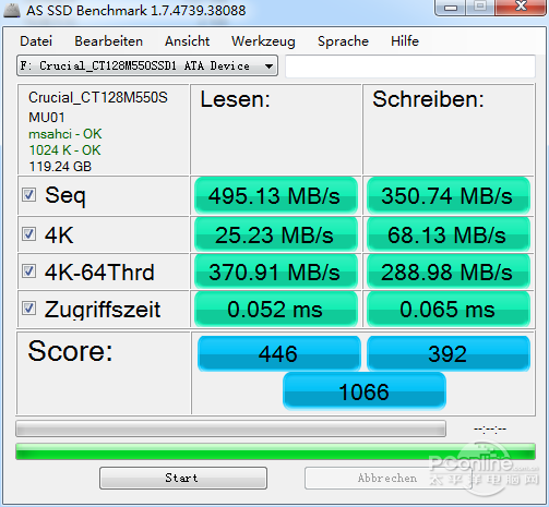 英睿达M550 128G SSD