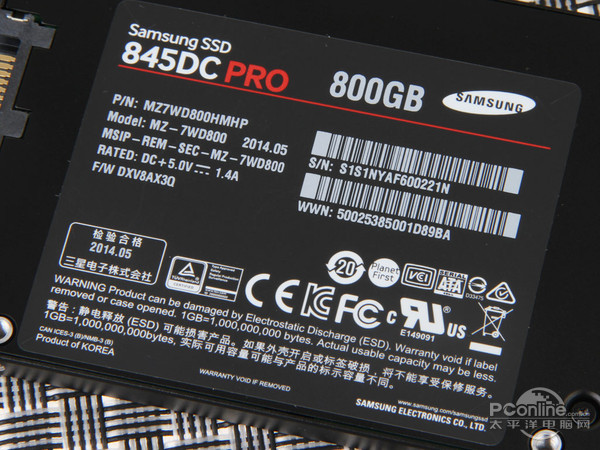 三星845DC PRO SSD