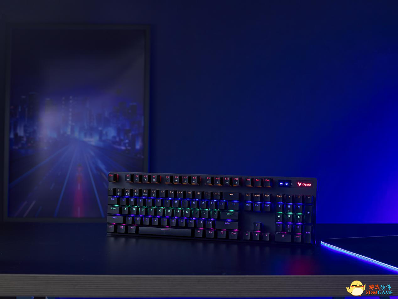 无线、蓝牙外加有线雷柏V500PRO多模版背光游戏机械键盘视频