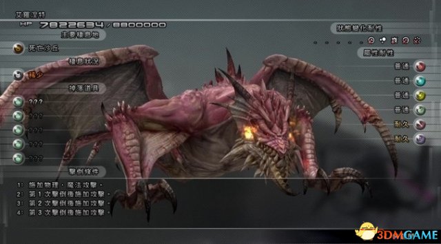 最终幻想13：雷霆归来 可灭绝怪物总数一览表