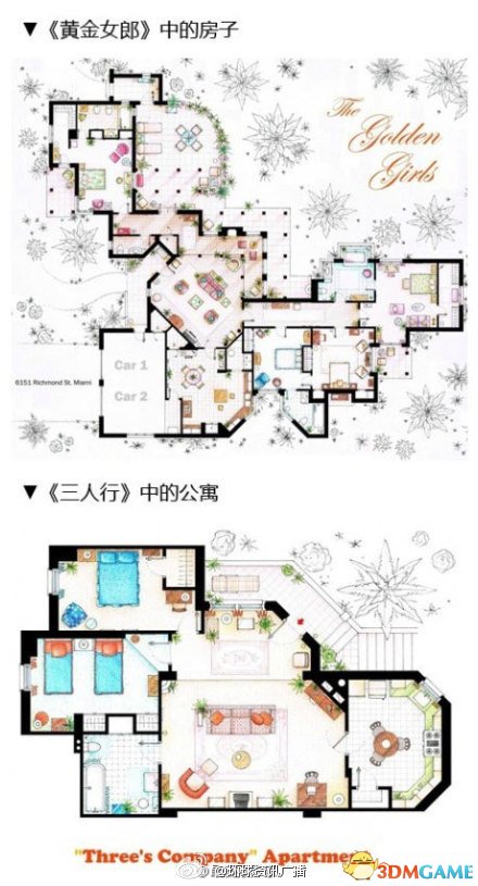 模拟人生4 美剧房屋平面图分享 建筑参考平面布局图