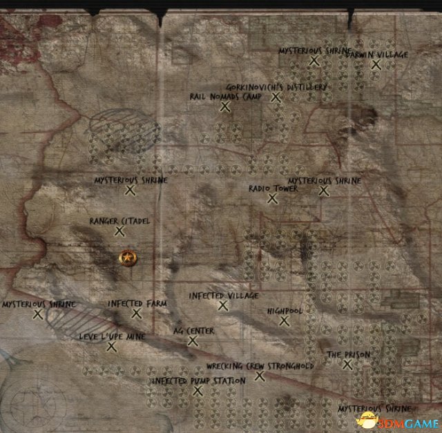 废土2 第一章神秘之地和藏宝地位置地图标示