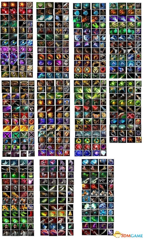 DOTA1/DOTA2物品图标对比图（发展史），想哭的冲动有木有