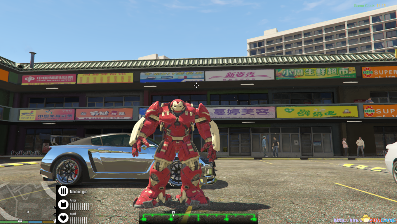 侠盗猎车5gta5pc版 钢铁侠mod 反浩克机甲钢铁侠mod