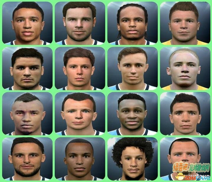 实况足球2016 英冠布莱克本等十六名球员脸型