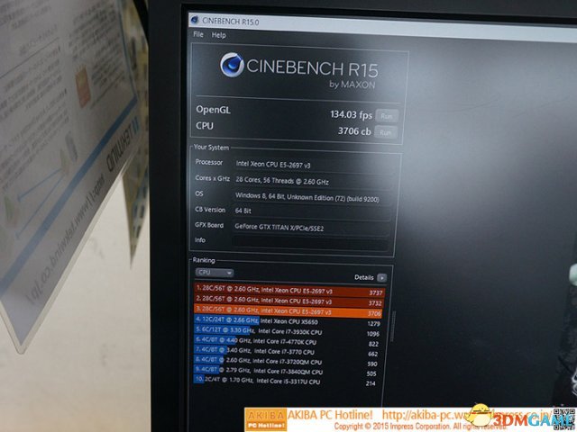 CINEBENCH R15ܳóɼﵽ3737֣Core i7ǰ˲