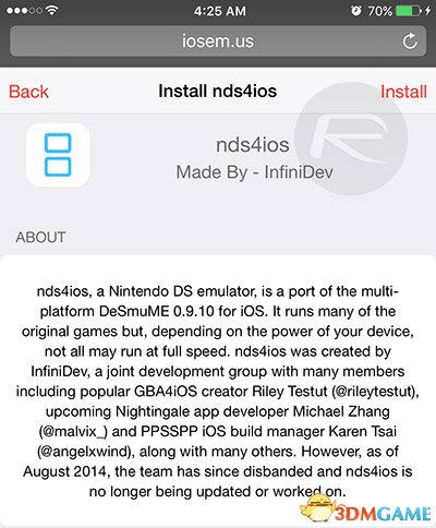 iOS已支持NDS游戏