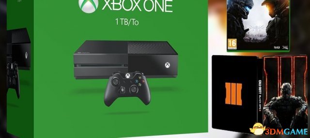1TB新版Xbox One主机附加《光晕5：守护者》和《使命召唤12：黑色行动3》铁盒套装