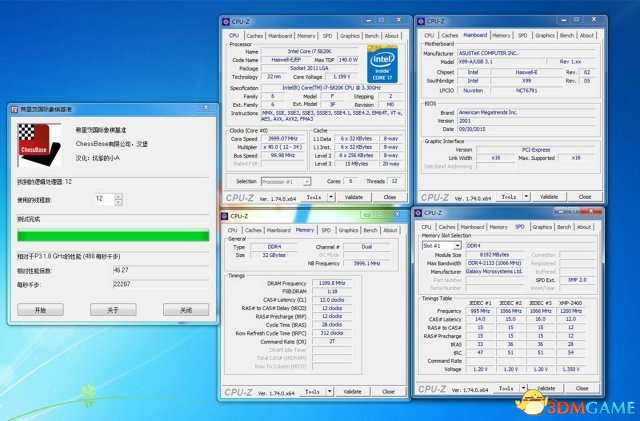 Intel Core i7-5820K的CPU性能测试