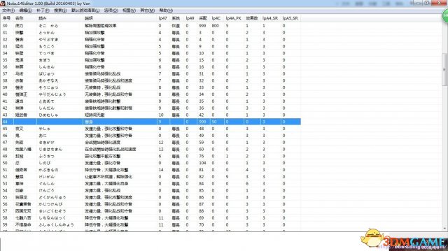 信长之野望创造：战国立志传 专长修改|