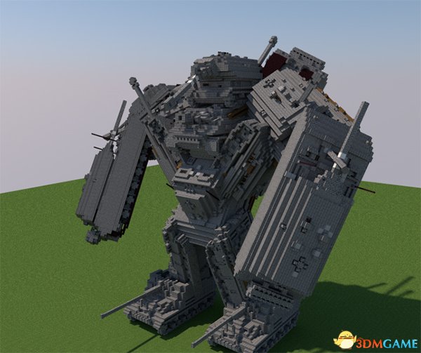 我的世界玩家制作 德国战车巨人 用坦克组成的变形金刚你怕吗