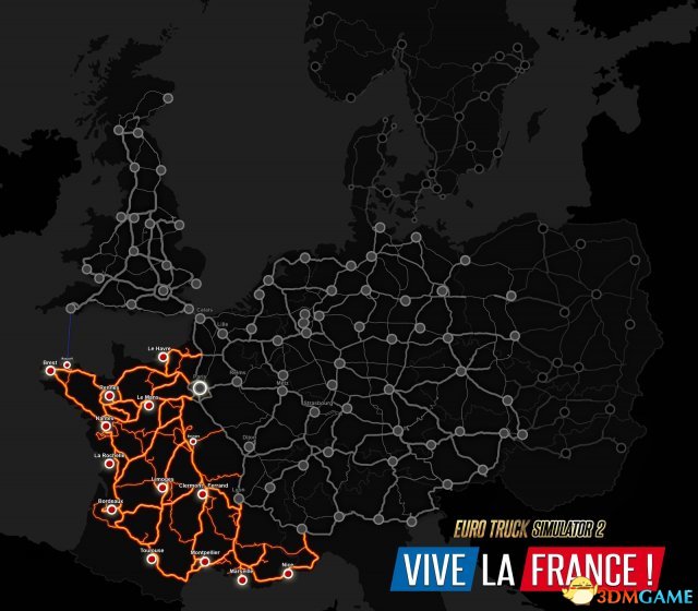 欧洲卡车模拟2法国万岁DLC地图 法国DLC地图有多大