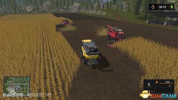 模拟农场17收割机并肩作业方法
