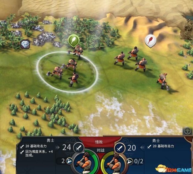 文明6AI难度降低 去除AI基于游戏难度的战斗加成 