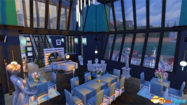 模拟人生4 玻璃球餐厅[30x30]MOD