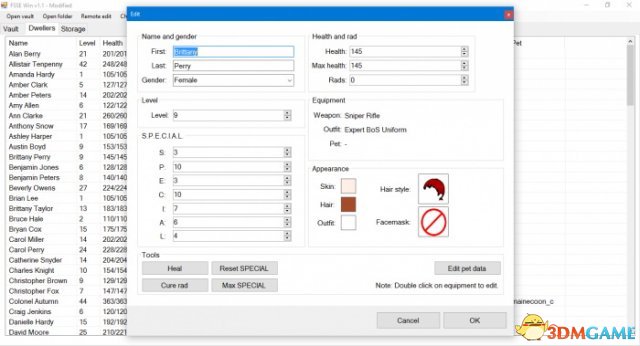 辐射：避难所 v1.11版存档修改器 V1.4