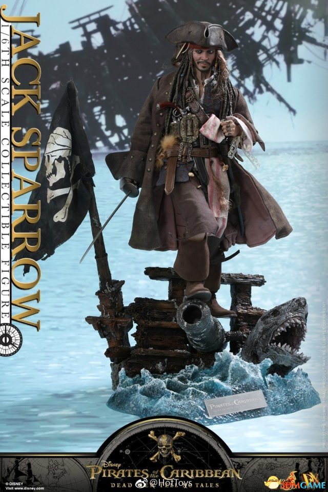 《加勒比海盗5》杰克船长人偶 造型逼真完美还原