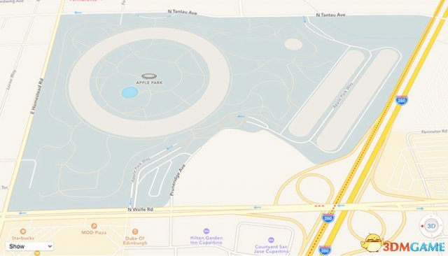苹果地图更新 能看到新家Apple Park的3D模型