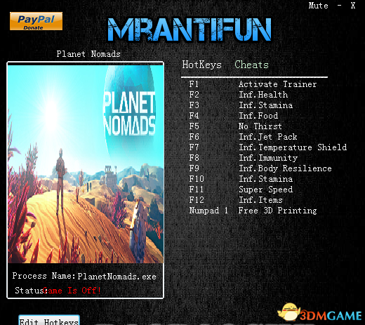 星球流浪者 0.6.1v0.6.1 十二项修改器[MrantiFun]