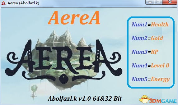 AereA v1.0 五项修改器[Abolfazl.K]