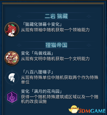 文明6 v1.0.0.129东方人物大狸子文明mod