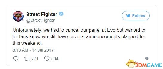 卡普空取消《街霸5》EVO座谈会 依然会公布新信息