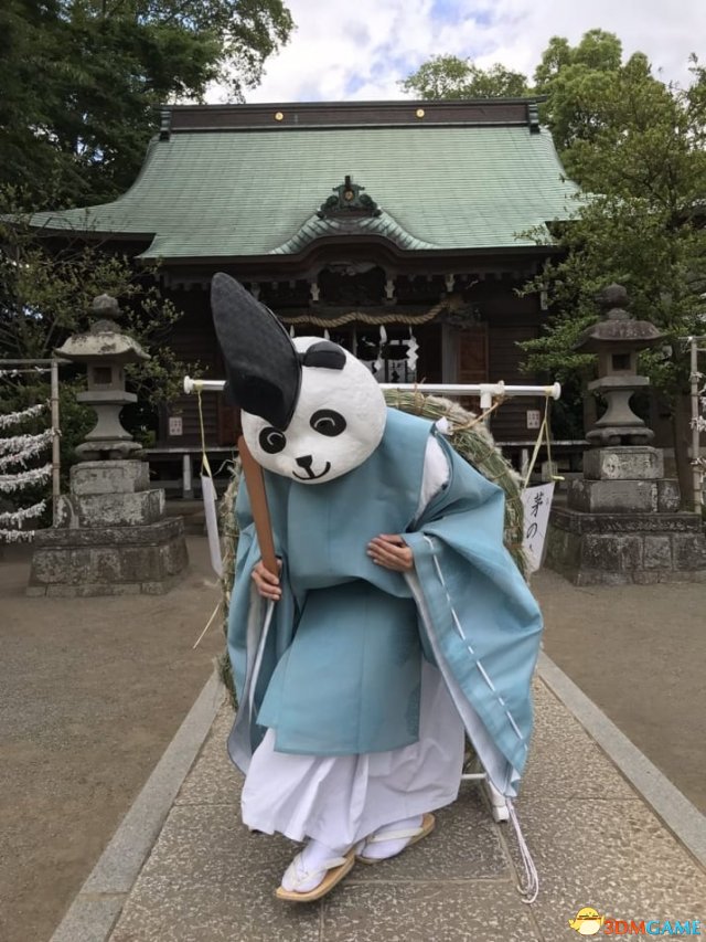 果然是人见人爱！日本百年有鹿神社惊现熊猫大神官