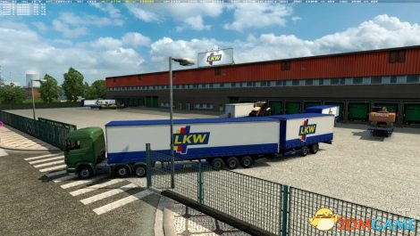 欧洲卡车模拟2 v1.28所有公司双货柜mod