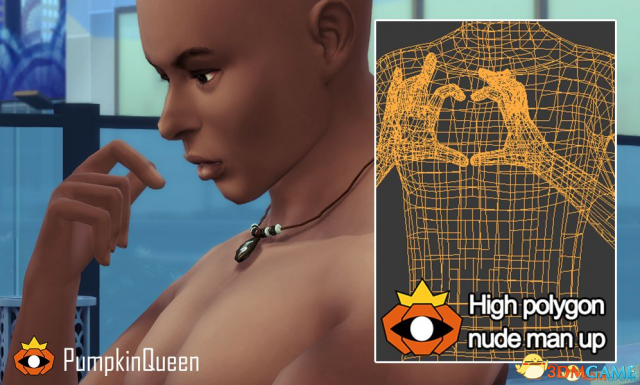 模拟人生4 v1.31男性上身果体高模MOD