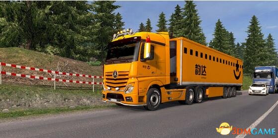 欧洲卡车模拟2 v1.28超写实韵达速递MOD