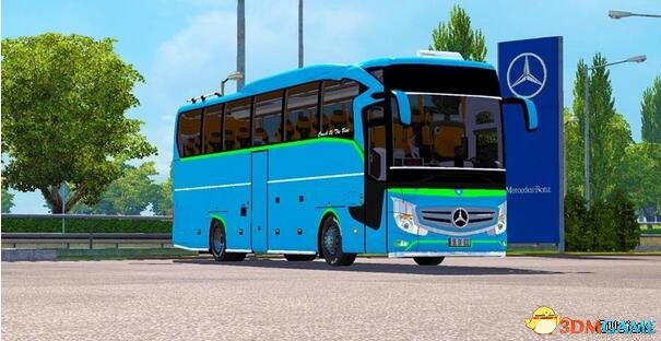 欧洲卡车模拟2 v1.28奔驰高级商务旅游大巴 2016MODv4.0
